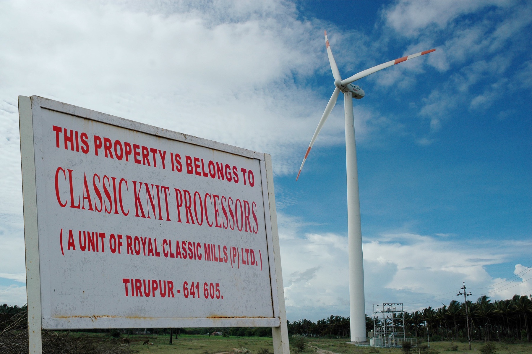 A Classic Polo wind turbine against open sky